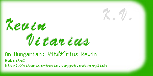 kevin vitarius business card